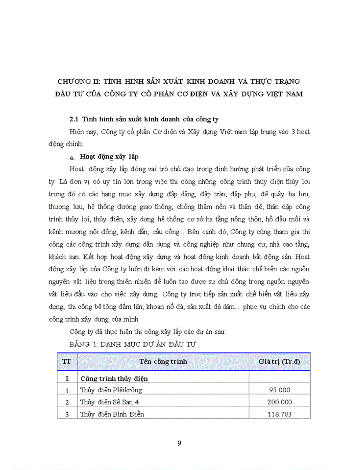 image for page Hoàn thiện công tác lập dự án đầu tư tại công ty cổ phần cơ điện và xây dựng Việt Nam