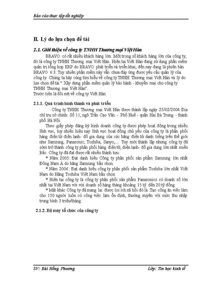 image for page Xây dựng phần mềm quản lý bảo hành - khuyến mại cho công ty TNHH Thương mại Việt Hàn