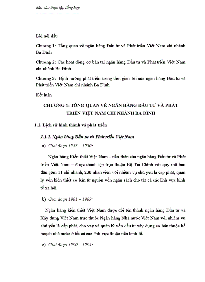 Nâng cao chất lượng thẩm định tài chính dự án đầu tư tại ngân hàng đầu tư và phát triển Việt Nam chi nhánh Ba Đình