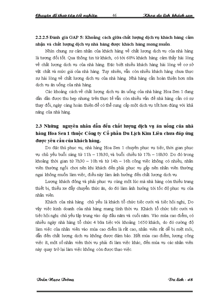 image for page Nâng cao chất lượng dịch vụ ăn uống  tại nhà hàng Hoa Sen I thuộc công ty Cổ phần Du lịch Kim Liên