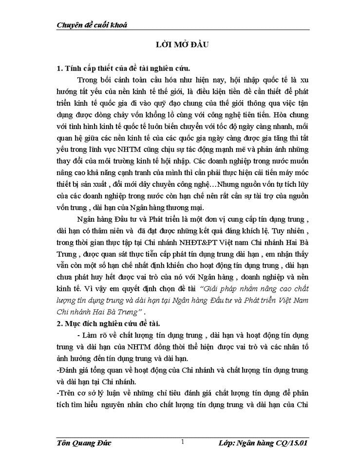 image for page Giải pháp nhằm nâng cao chất lượng tín dụng trung và dài hạn tại Ngân hàng Đầu tư và Phát triển Việt Nam Chi nhánh Hai Bà Trưng