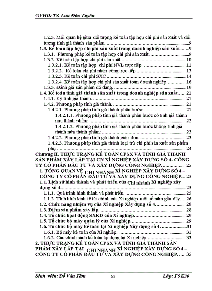 image for page Kế toán tập hợp CPSX và tính giá thành sản phẩm xây lắp tại CN Xí nghiệp xây dựng số 4- Công ty Cổ phần Đầu tư và Xây dựng Công nghiệp