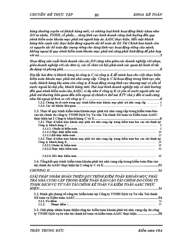 image for page Hoàn thiện quy trình kiểm toán khoản mục phải trả nhà cung cấp trong kiểm toán báo cáo tài chính do Công ty TNHH Dịch vụ Tư vấn Tài chính Kế toán và Kiểm toán (AASC) thực hiện