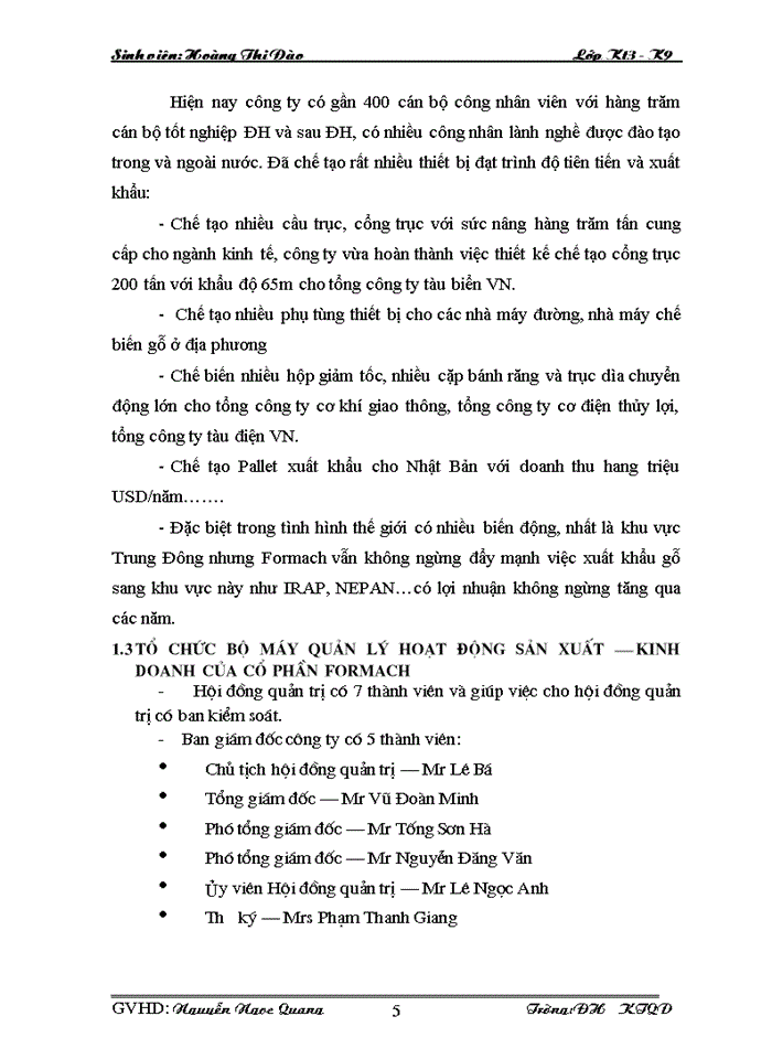 image for page Một số đánh giá về tình hình tổ chức hạch toán tại Công ty cổ phần Formach