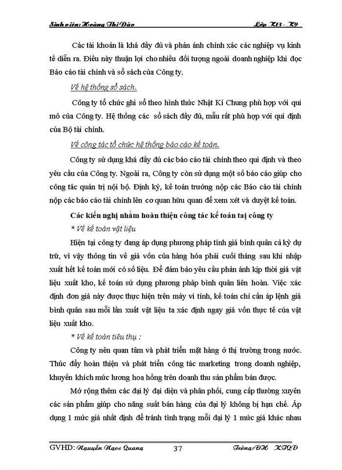 image for page Một số đánh giá về tình hình tổ chức hạch toán tại Công ty cổ phần Formach