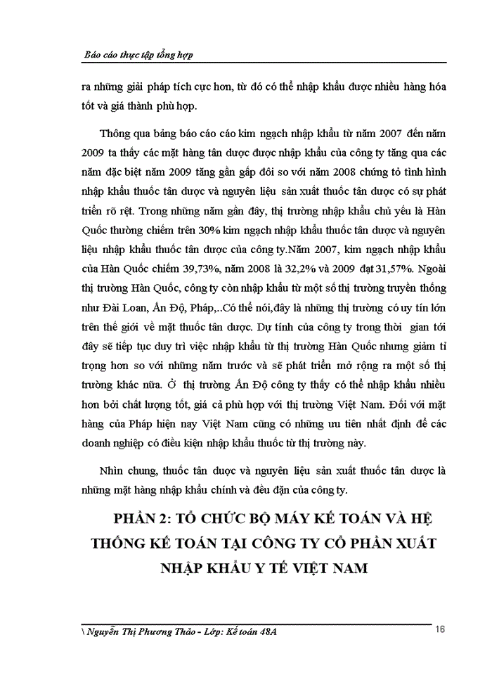 image for page Đánh giá về tình hình tổ chức hạch toán kế toán tại công ty cổ phần xuất nhập khẩu y tế Việt Nam