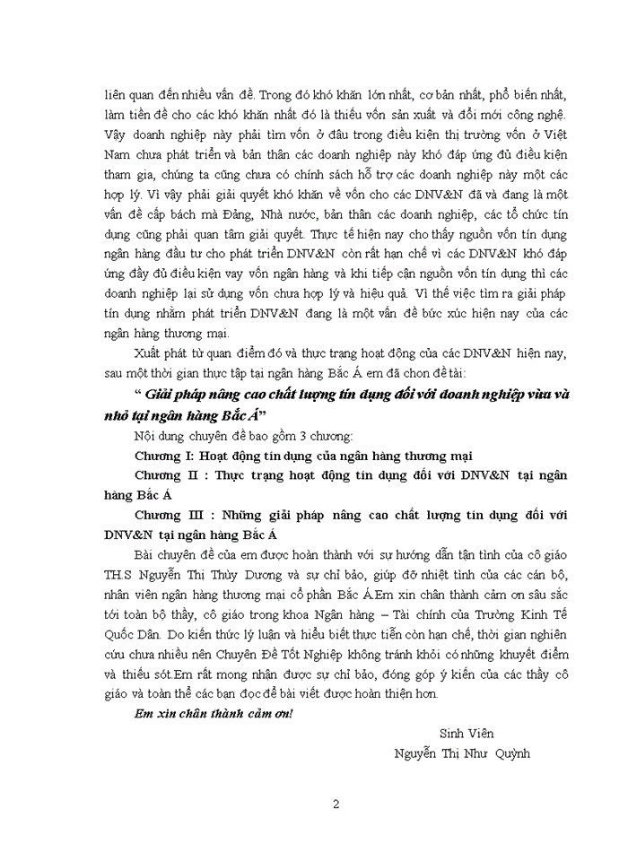 image for page Giải pháp nâng cao chất lượng tín dụng đối với doanh nghiệp vừa và nhỏ tại ngân hàng Bắc Á