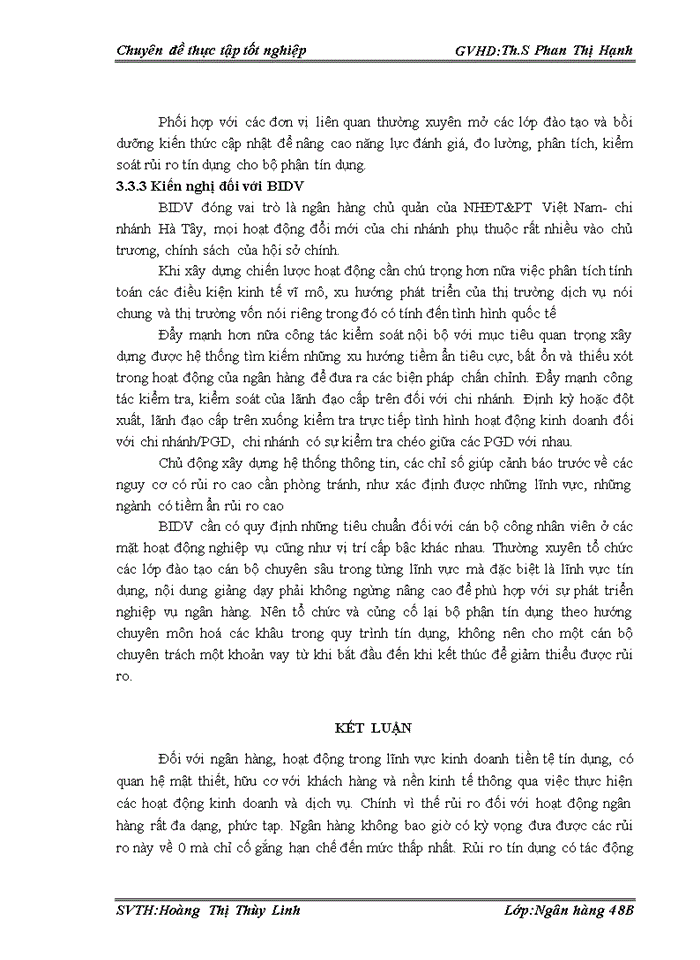 image for page Hạn chế rủi ro tín dụng tại Ngân hàng Đầu Tư và Phát Triển Việt Nam-chi nhánh Hà Tây