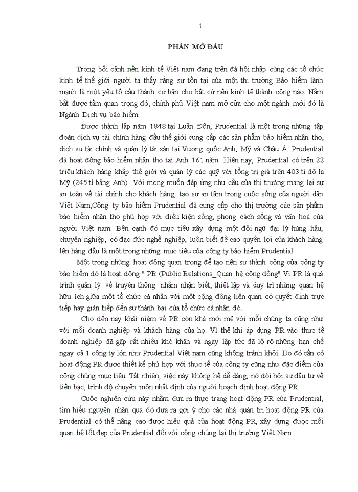 image for page Một số giải pháp nhằm nâng cao hiệu quả hoạt  động PR của công ty bảo hiểm nhân thọ Prudential Việt Nam tại thị trường Việt Nam