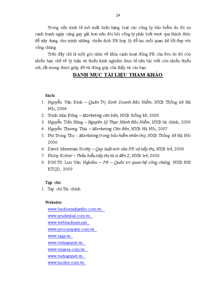 image for page Một số giải pháp nhằm nâng cao hiệu quả hoạt  động PR của công ty bảo hiểm nhân thọ Prudential Việt Nam tại thị trường Việt Nam