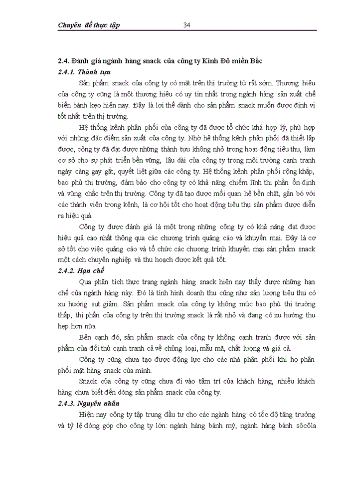 image for page Phát triển ngành hàng snack tại công ty cổ phần chế biến thực phẩm Kinh Đô miền Bắc – Thực trạng và giải pháp