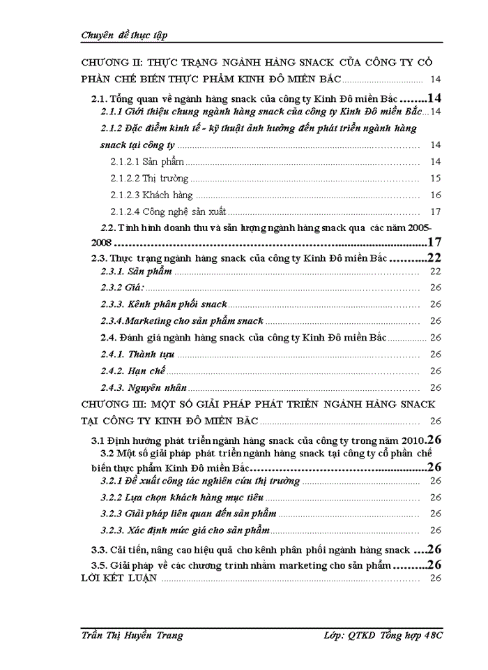 image for page Phát triển ngành hàng snack tại công ty cổ phần chế biến thực phẩm Kinh Đô miền Bắc – Thực trạng và giải pháp