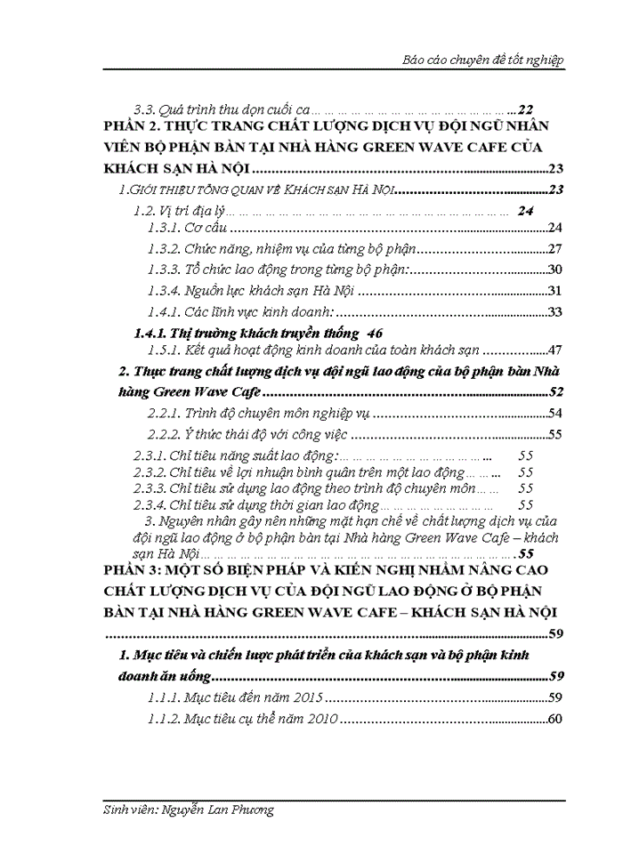 image for page Nâng cao chất lượng dịch vụ của đội ngũ lao động ở bộ phận bàn nhà hàng Green Wave Cafe – khách sạn Hà Nội