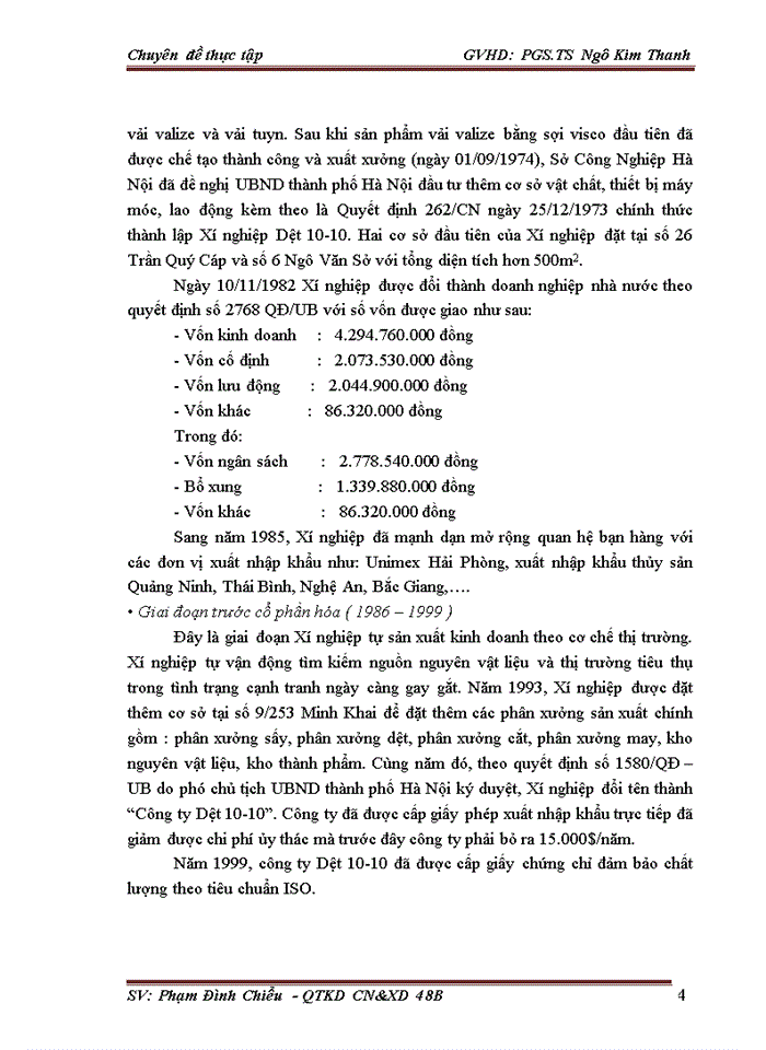 image for page Nâng cao hiệu quả quản lý và sử dụng Vốn lưu động tại Công ty Cổ phần Dệt 10-10