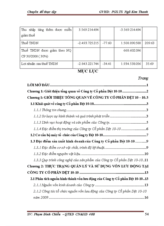 image for page Nâng cao hiệu quả quản lý và sử dụng Vốn lưu động tại Công ty Cổ phần Dệt 10-10