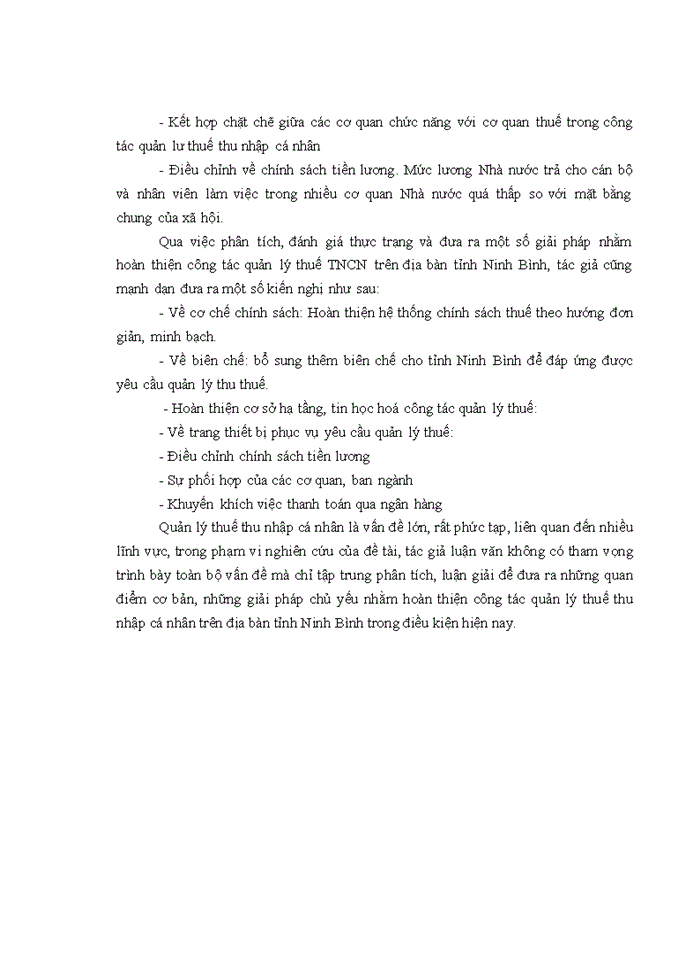 image for page Hoàn thiện công tác quản lý thuế thu nhập cá nhân trên địa bàn tỉnh Ninh Bình
