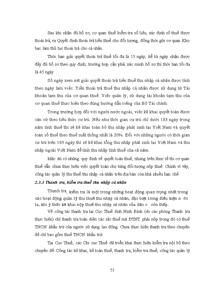 image for page Hoàn thiện công tác quản lý thuế thu nhập cá nhân trên địa bàn tỉnh Ninh Bình