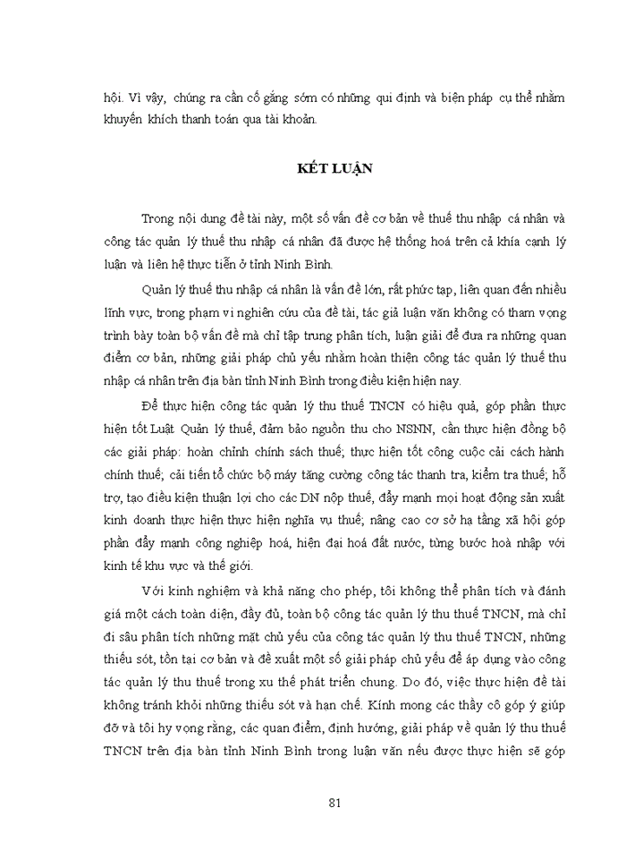 image for page Hoàn thiện công tác quản lý thuế thu nhập cá nhân trên địa bàn tỉnh Ninh Bình