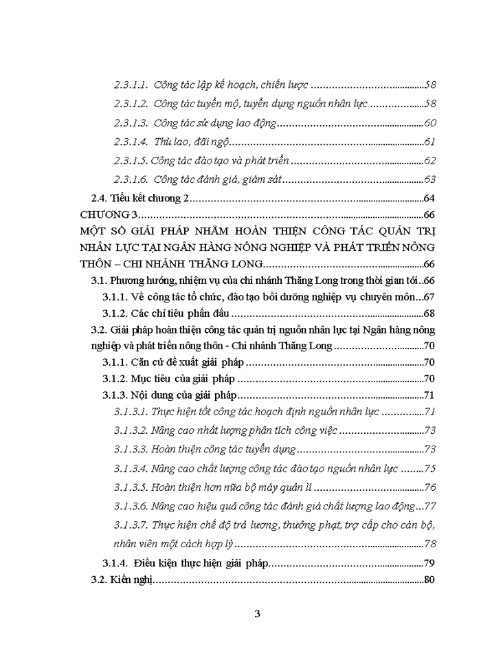 image for page Quản trị nguồn nhân lực tại Ngân hàng Nông nghiệp và phát triển nông thôn - Chi nhánh Thăng Long