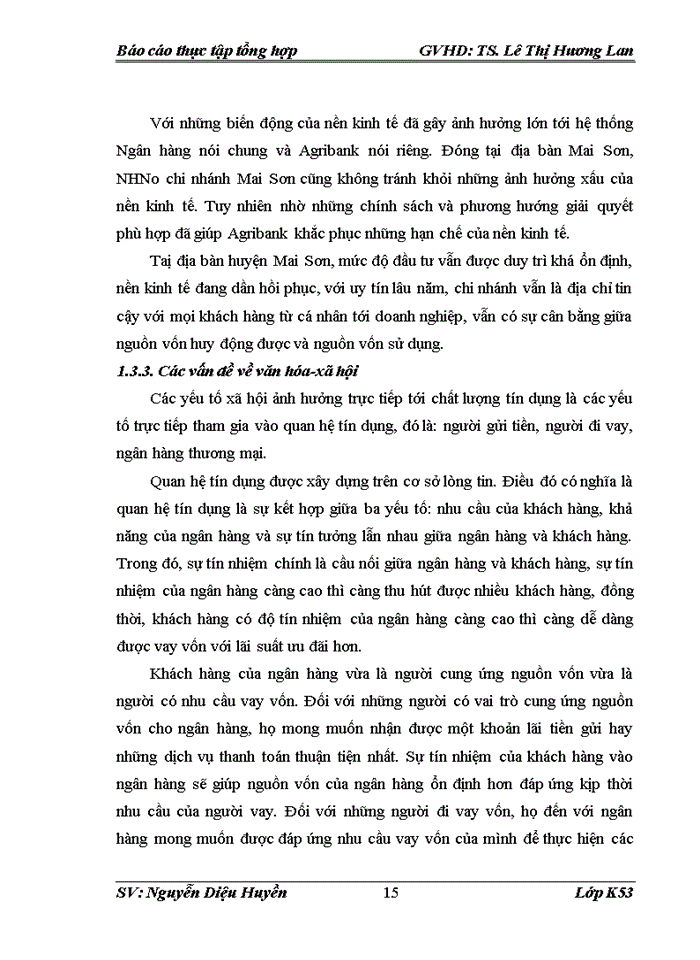 image for page Nâng cao chất lượng hoạt động tín dụng ngắn hạn tại Chi nhánh Ngân hàng Nông nghiệp và Phát triển nông thôn huyện Mai Sơn, Sơn La