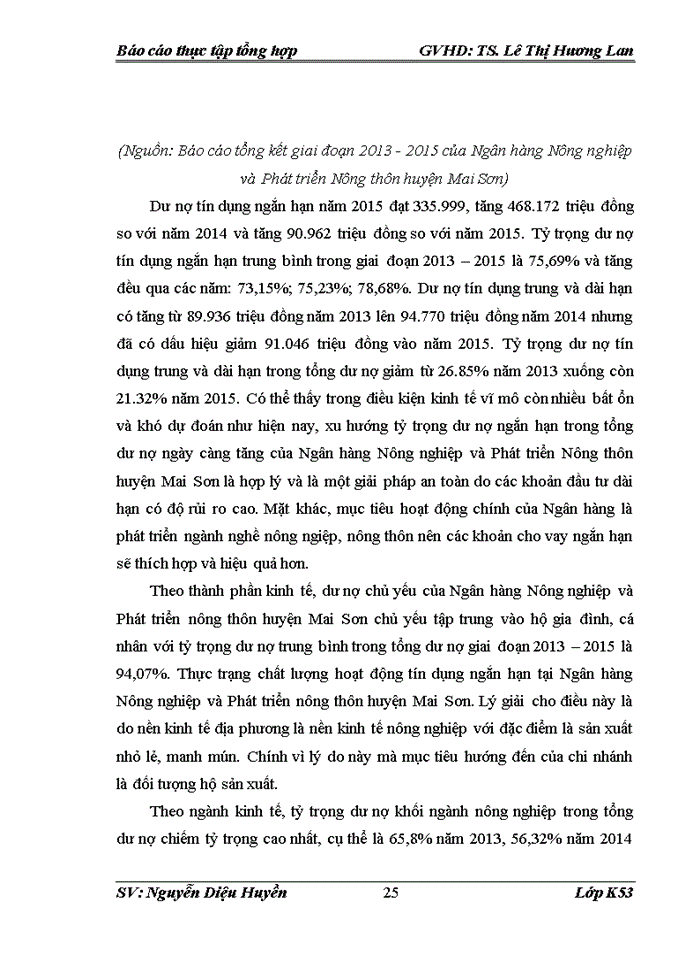 image for page Nâng cao chất lượng hoạt động tín dụng ngắn hạn tại Chi nhánh Ngân hàng Nông nghiệp và Phát triển nông thôn huyện Mai Sơn, Sơn La