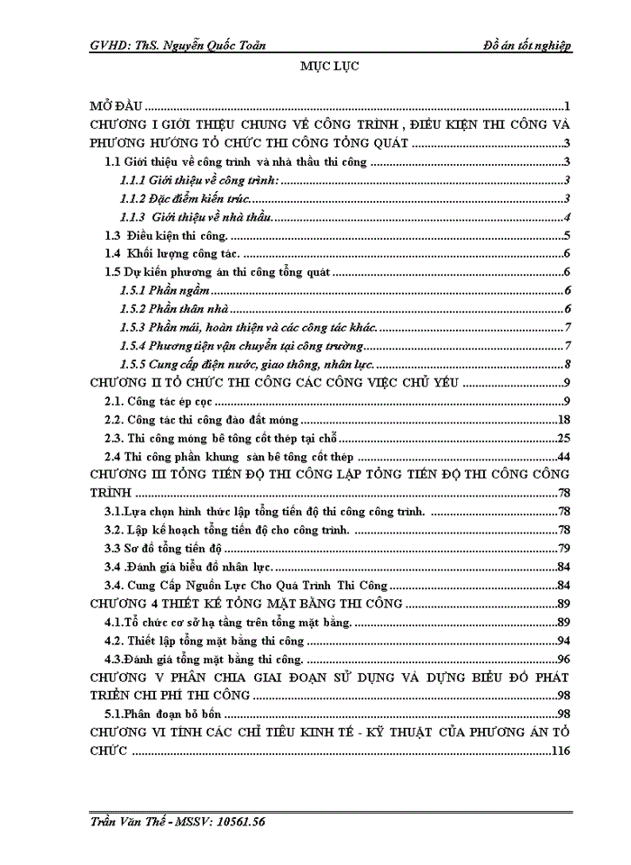 image for page Dự toán thi công cho các giai đoạn xây dựng và tính các chỉ tiêu kinh tế - kỹ thuật của phương án tổ chức thi công