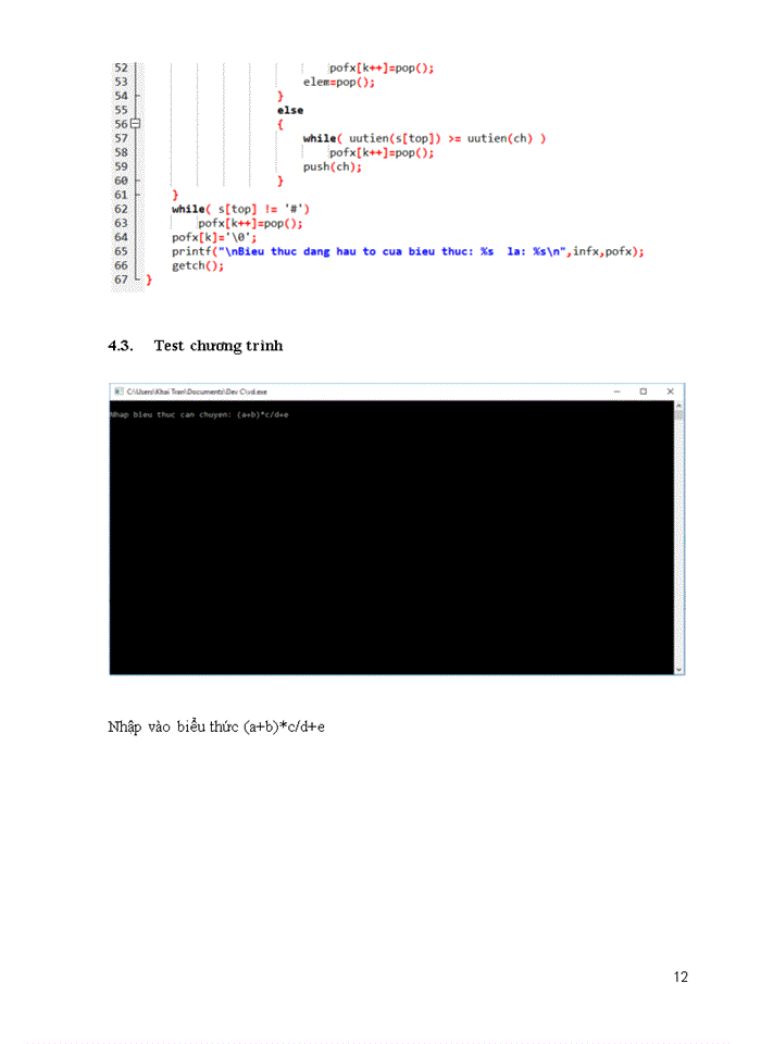 image for page Nghiên cứu cài đặt chương trình chuyển một biểu thức ở dạng trung tố sang dạng ký pháp hậu tố (Ký pháp đảo Ba Lan)