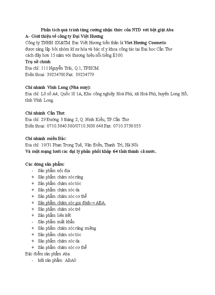 image for page Phân tích quá trình tăng cường nhận thức của NTD với bột giặt Aba