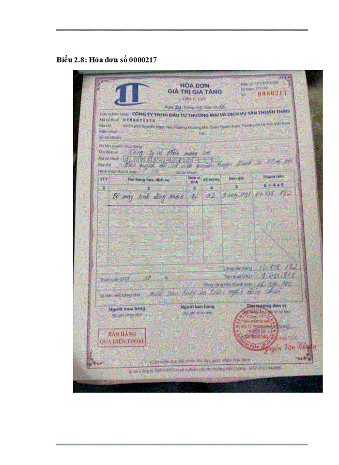 image for page Hoàn thiện công tác kế toán bán hàng và xác định kết quả kinh doanh tại Công ty TNHH  Đầu tư thương mại và dịch vụ Tân Thuận Thảo