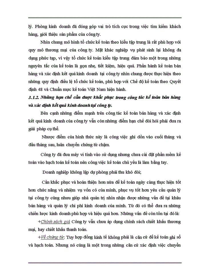 image for page Hoàn thiện công tác kế toán bán hàng và xác định kết quả kinh doanh tại Công ty TNHH  Đầu tư thương mại và dịch vụ Tân Thuận Thảo