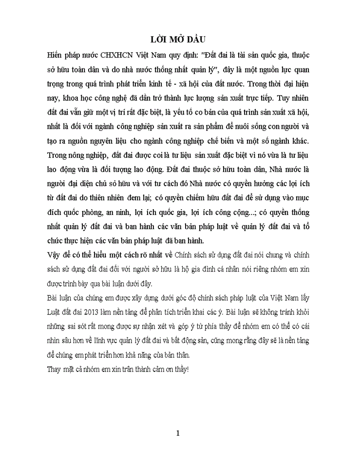 image for page Chính sách sử dụng đất với chủ sử dụng đất là hộ gia đình và cá nhân