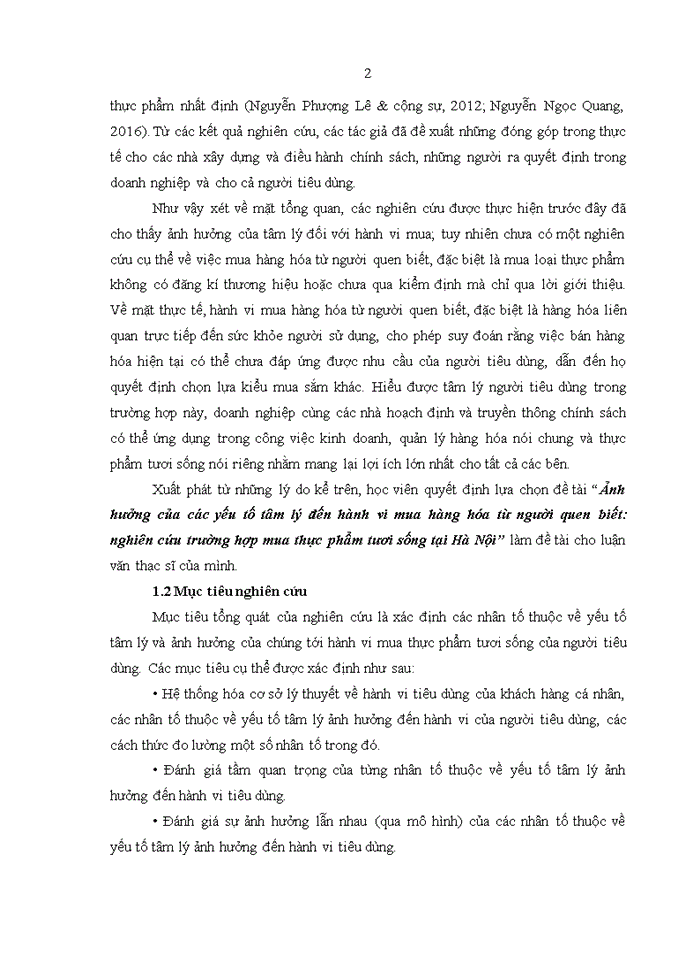 image for page Ảnh hưởng của các yếu tố tâm lý đến hành vi mua hàng từ người quen biết: nghiên cứu trường hợp mua thực phẩm tươi sống tại Hà Nội