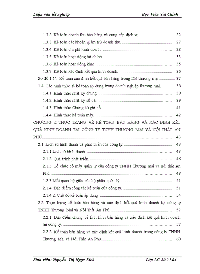 image for page Kế toán bán hàng và xác định kết quả kinh doanh tại Công ty TNHH Thương mại và nội thất An Phú