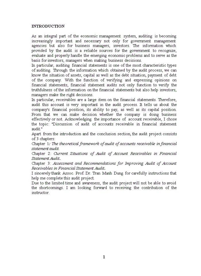 image for page Discussion of audit of account receivables in financial statement audit