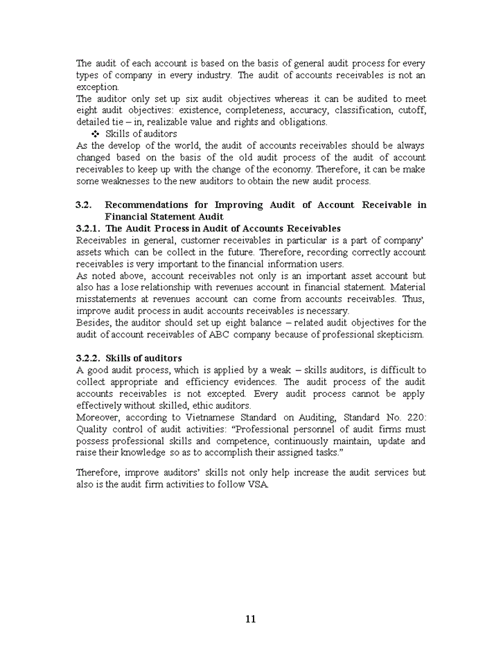 image for page Discussion of audit of account receivables in financial statement audit