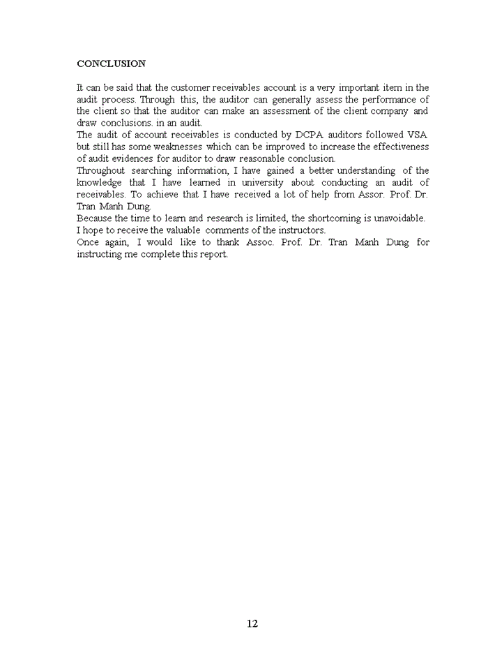 image for page Discussion of audit of account receivables in financial statement audit