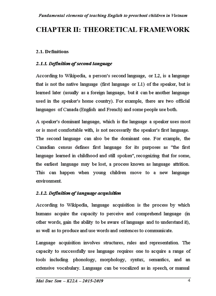 image for page Fundamental elements of teaching English to preschool children in Vietnam