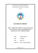 Complete the audit process of sales items and service provision revenue in auditing financial statements of ASCO Auditing Company