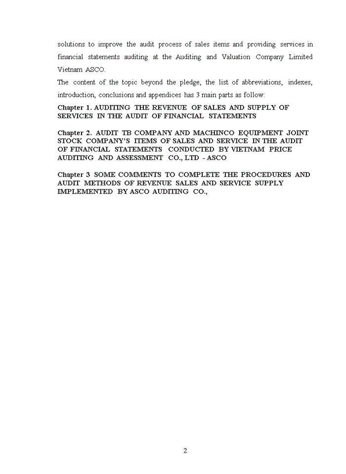 image for page Complete the audit process of sales items and service provision revenue in auditing financial statements of ASCO Auditing Company