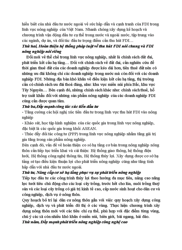image for page giải pháp nhằm thu hút FDI vào lĩnh vực nông nghiệp công nghệ cao ở Việt Nam trong thời gian tới