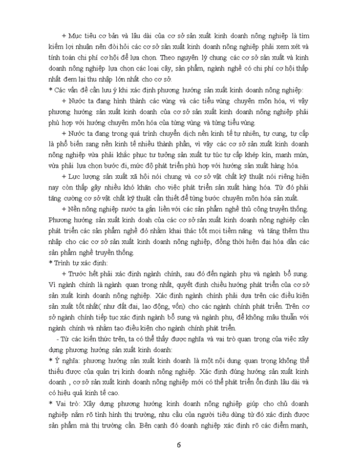 image for page Vai trò và ý nghĩa của việc xây dựng phương hướng kinh doanh trong nông nghiệp