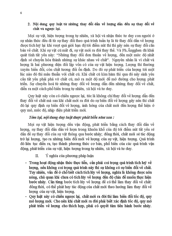 image for page Phân tích nội dung quy luật những thay đổi về lượng dẫn đến những thay đổi về chất và ngược lại