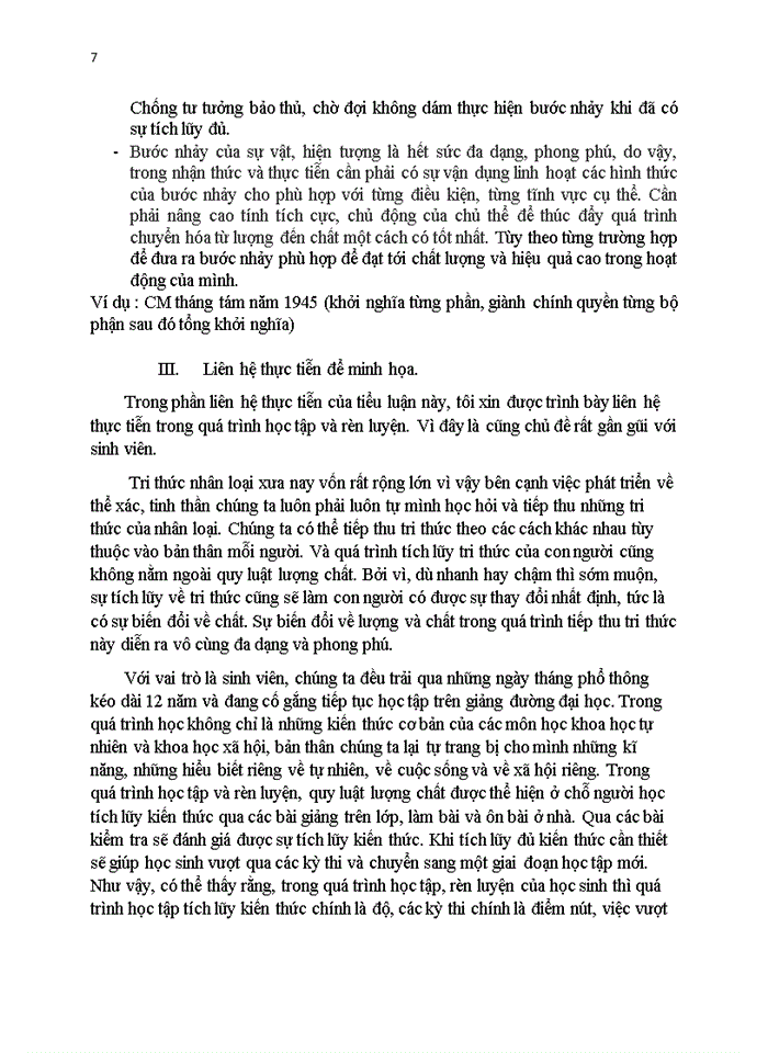 image for page Phân tích nội dung quy luật những thay đổi về lượng dẫn đến những thay đổi về chất và ngược lại
