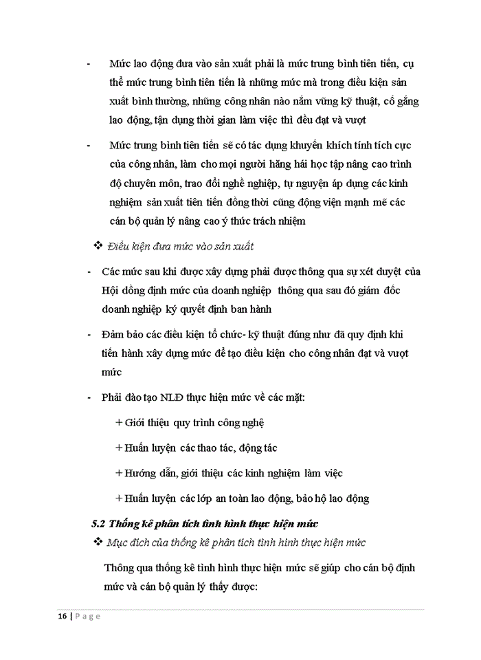 image for page Tìm hiểu thực trạng về công tác định mức lao động tại một doanh nghiệp nào đó. Đánh giá, nhận xét và đưa ra hướng hoàn thiện