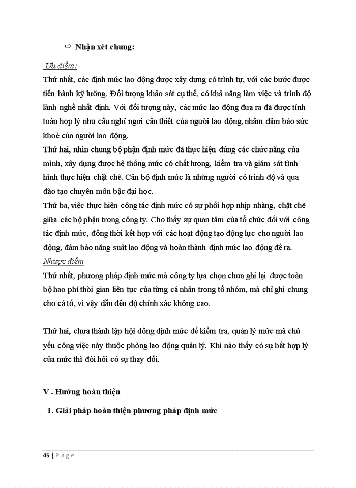 image for page Tìm hiểu thực trạng về công tác định mức lao động tại một doanh nghiệp nào đó. Đánh giá, nhận xét và đưa ra hướng hoàn thiện