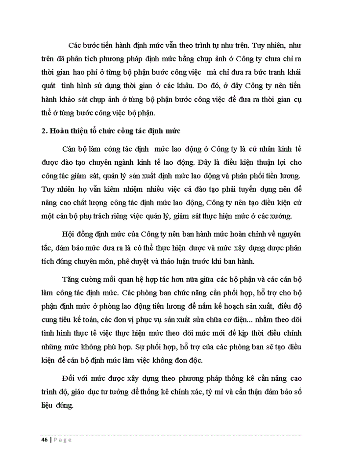 image for page Tìm hiểu thực trạng về công tác định mức lao động tại một doanh nghiệp nào đó. Đánh giá, nhận xét và đưa ra hướng hoàn thiện