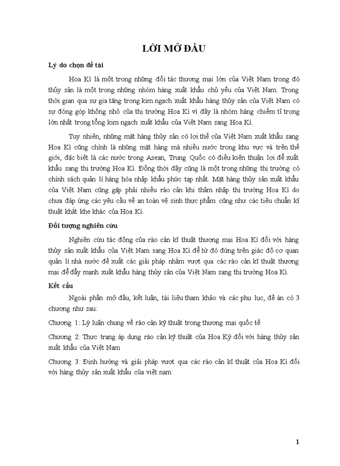 image for page Định hướng và giải pháp vượt qua các rào cản kĩ thuật của Hoa Kì đối với hàng thủy sản xuất khẩu của việt nam