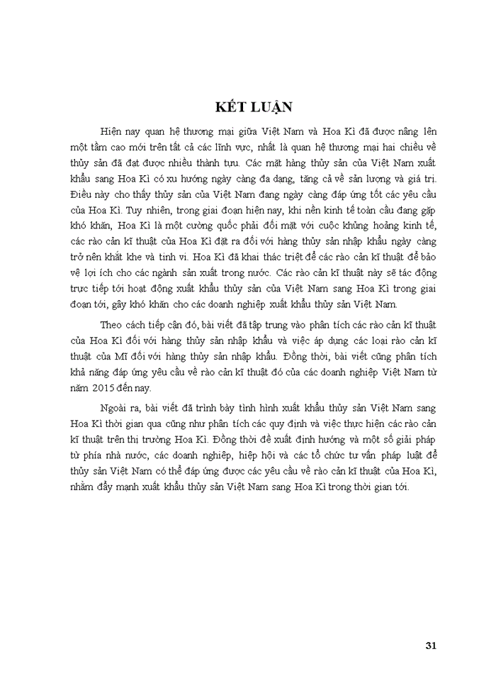 image for page Định hướng và giải pháp vượt qua các rào cản kĩ thuật của Hoa Kì đối với hàng thủy sản xuất khẩu của việt nam