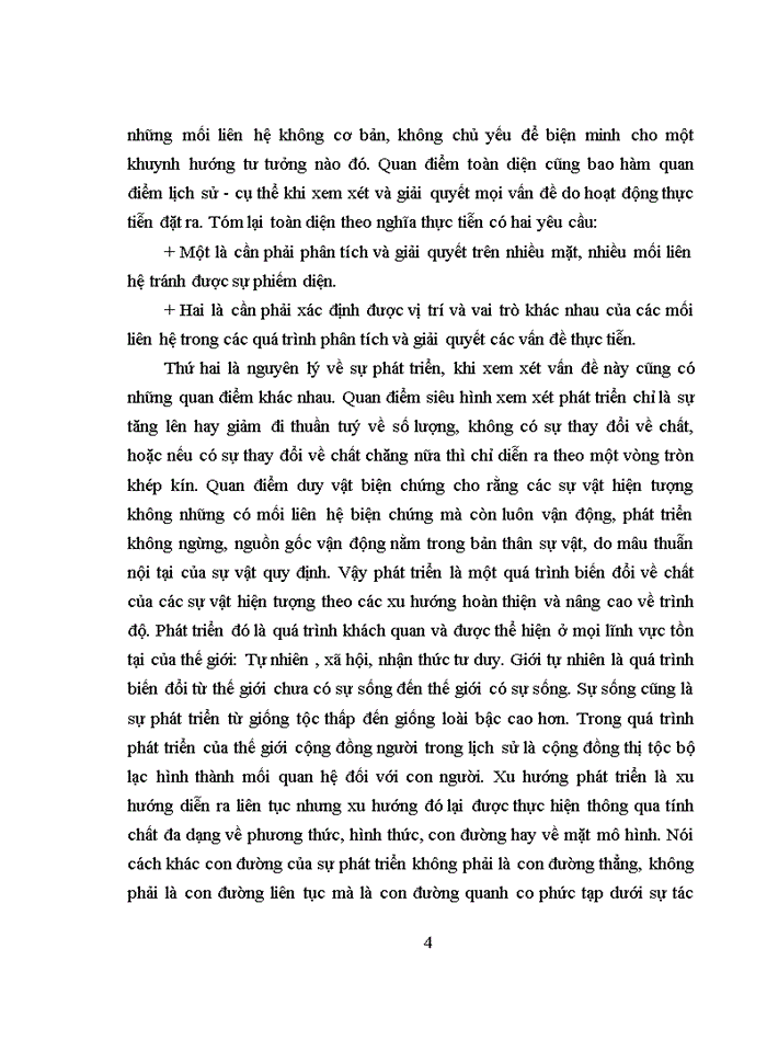 image for page Phân tích nội dung và cơ sở lý luận của quan điểm toàn diện và quan điểm lịch sử cụ thể trong phép biện chứng duy vật. liên hệ với thực tiễn để minh họa.