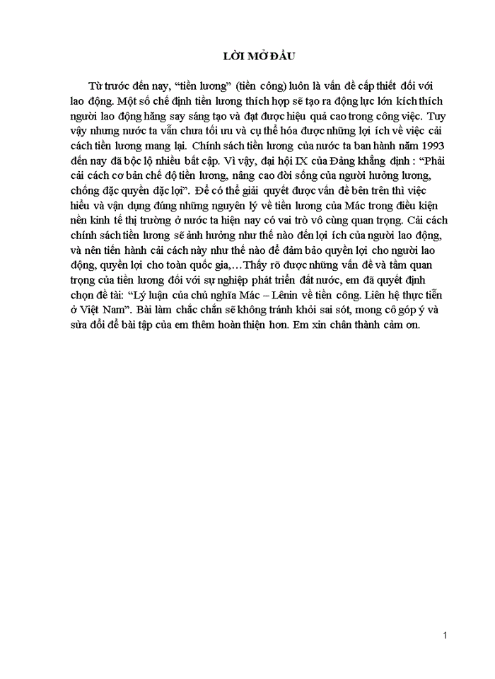 image for page Lý luận của chủ nghĩa Mác – Lênin về tiền công. Liên hệ thực tiễn ở Việt Nam